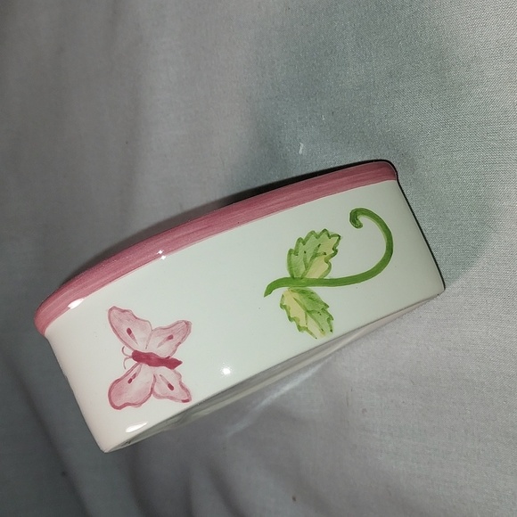 Vintage Heart Shape Trinket Boxes Ceramic With Floral Design - Picture 5 of 10